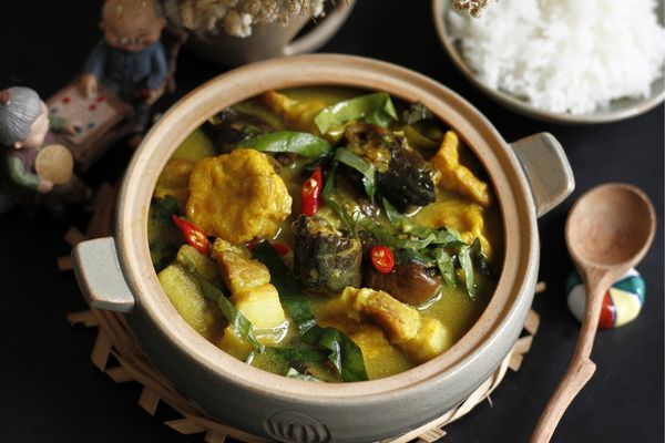 Cách làm baba om chuối đậu thơm béo đậm đà đặc sản quê cach lam baba om chuoi dau 3