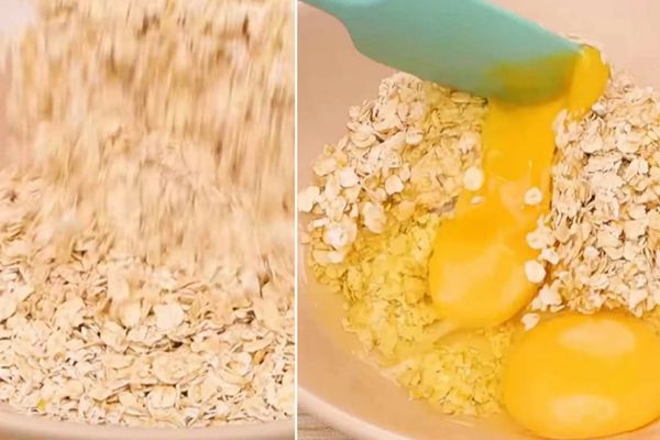 Cách làm bánh yến mạch trứng gà chuẩn vị hấp dẫn dễ làm cach lam banh yen mach trung ga 1