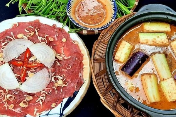 Cách làm bò nhúng mắm ruốc rau lang đậm đà vị quê cach lam bo nhung mam ruoc rau lang 3