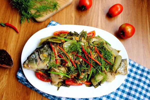 cach lam ca chep om dua 3