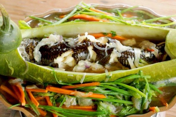 Cách làm cá lóc hấp bầu đơn giản ngon đúng điệu cach lam ca loc hap bau 1