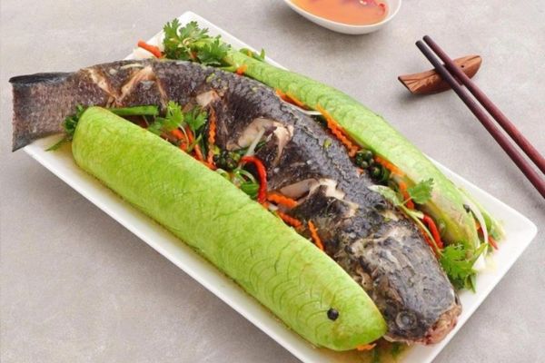 Cách làm cá lóc hấp bầu đơn giản ngon đúng điệu cach lam ca loc hap bau 3