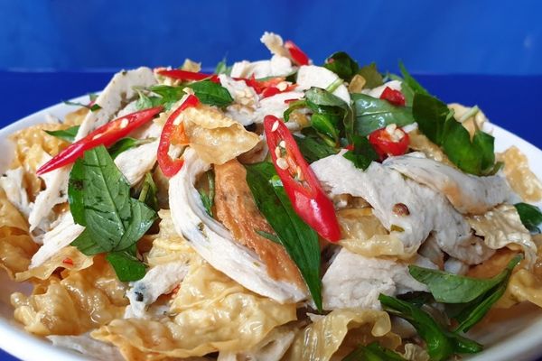 Cách làm gà xé chay ngon thanh đạm, dễ làm cach lam ga xe chay 2