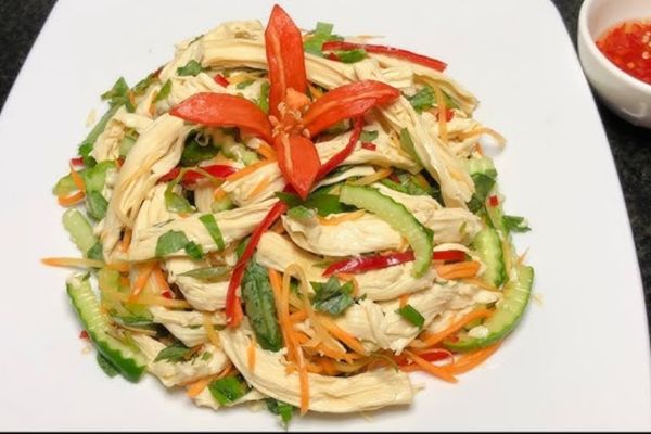 Cách làm gà xé chay ngon thanh đạm, dễ làm cach lam ga xe chay 3