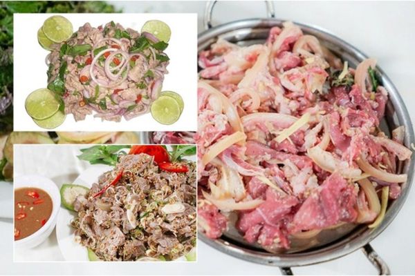 Cách làm gỏi dê chua cay, hấp dẫn cho bữa nhậu cach lam goi de 1