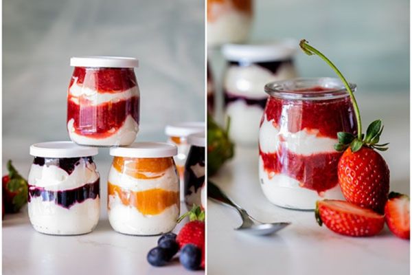 Cách làm yaourt dâu thơm ngon, mát lạnh tại nhà cach lam yaourt dau 2