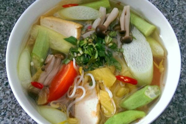 Cách nấu canh chua chay thanh đạm ngon bổ dễ thực hiện cach nau canh chua chay 2