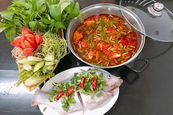 Cách nấu lẩu cá diêu hồng thơm ngọt dễ nấu dễ ăn cach nau lau ca dieu hong 2