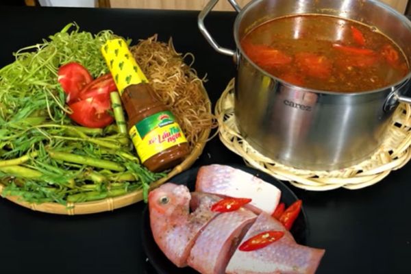 Cách nấu lẩu cá diêu hồng thơm ngọt dễ nấu dễ ăn cach nau lau ca dieu hong 3