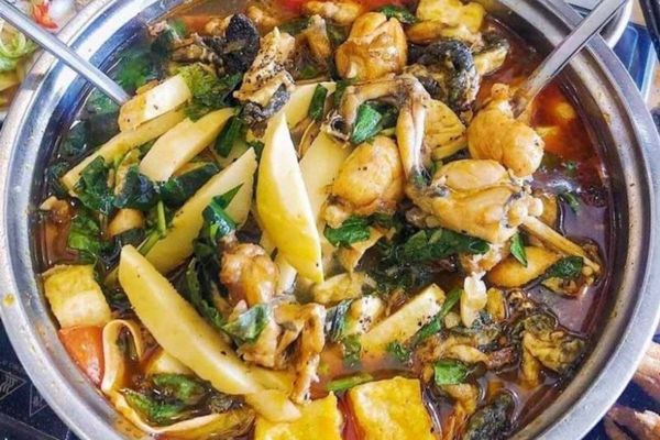 Cách nấu lẩu ếch cay ngon thịt mềm thơm cực hấp dẫn cach nau lau ech 2