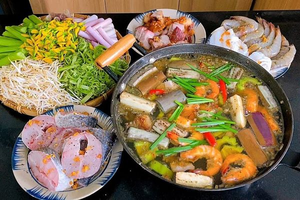 Cách nấu lẩu mắm đậm đà chuẩn vị miền Tây sông nước cach nau lau mam 3